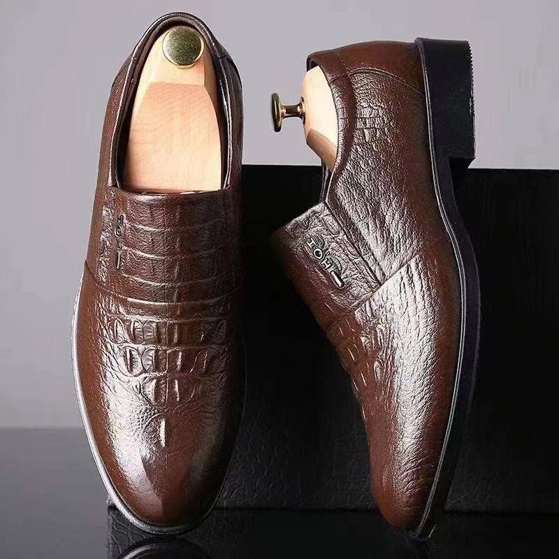 2024 new versatile men's leather shoes - soft sole business casual loafers - perfect for work, security, and dad shoes - wholesale available