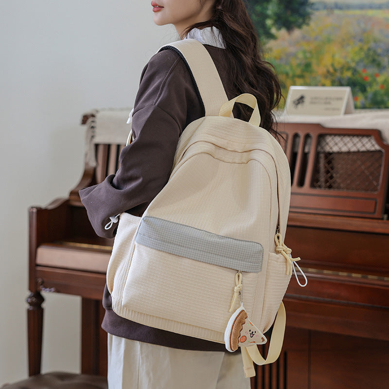 New large-capacity high-value women's fashion trend versatile schoolbag junior high school high school students college students backpack