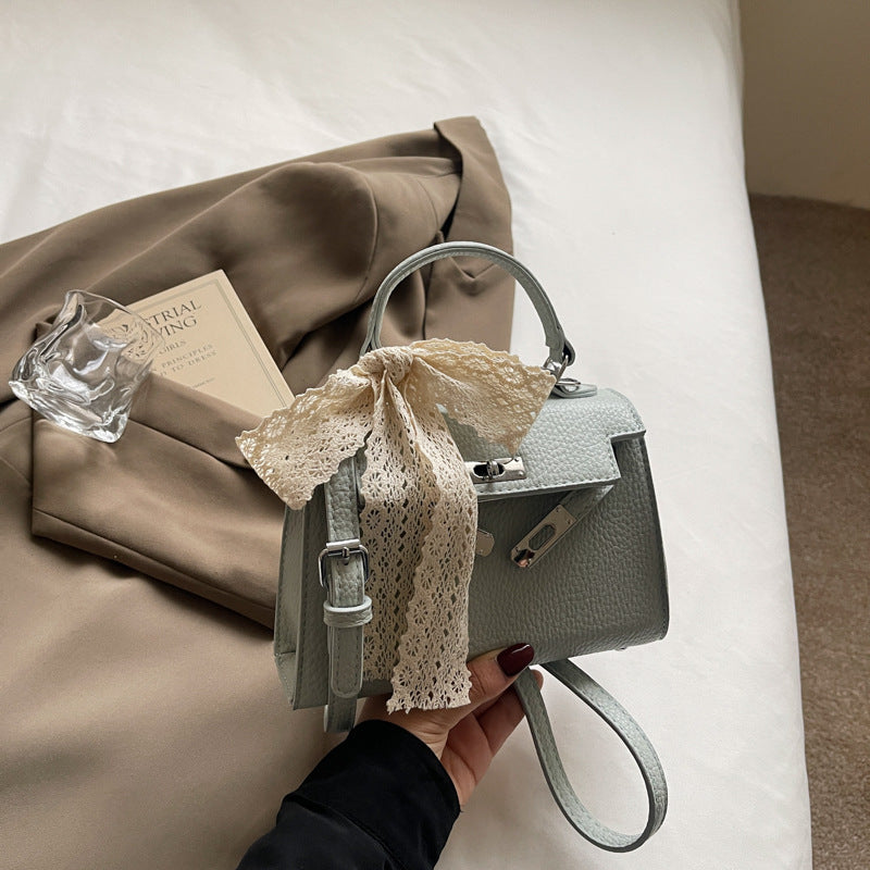 New bag women's 2025 popular high-end spring summer fashion versatile shoulder messenger bag portable Kelly bag