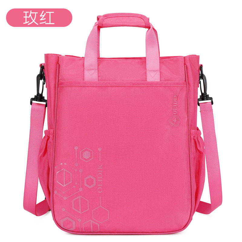 Primary school students tutoring bag Large capacity children's hand-held book bag Nylon girls and boys tutoring class make-up storage bag