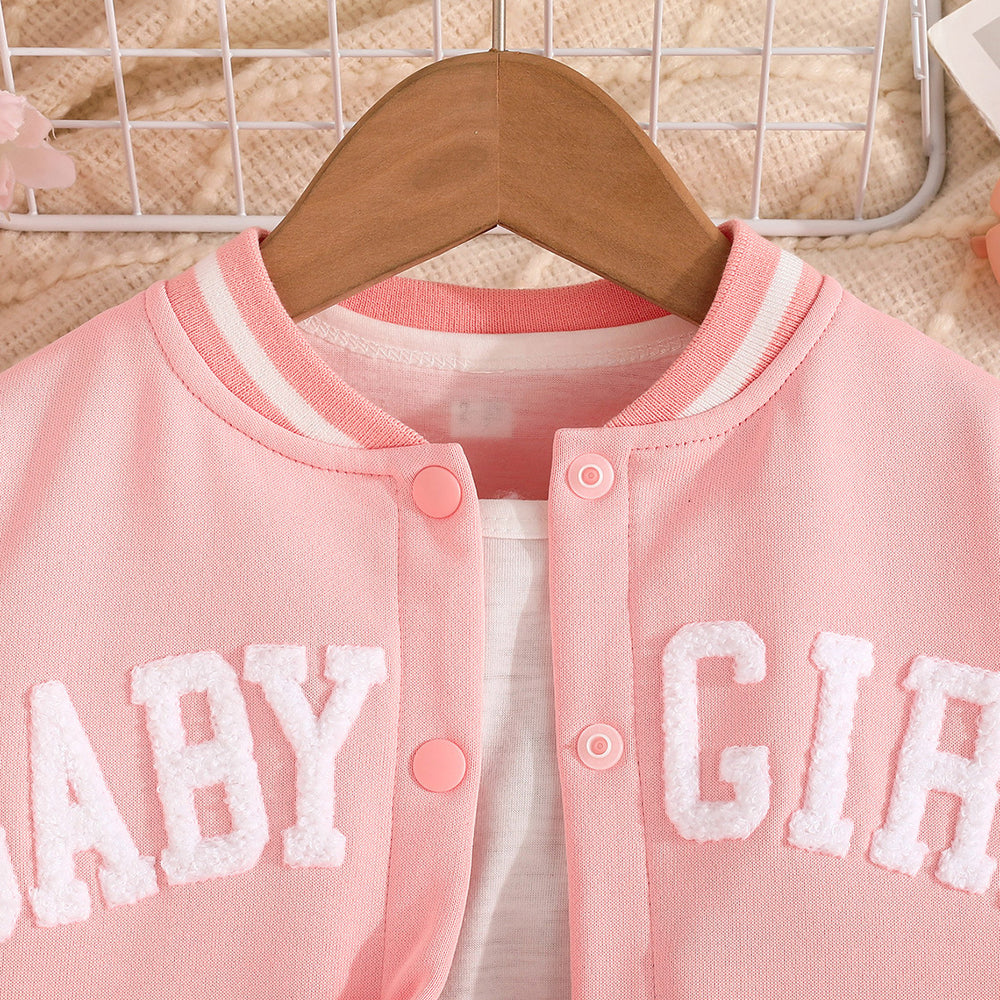 new european and american style preppy girl's outfit set