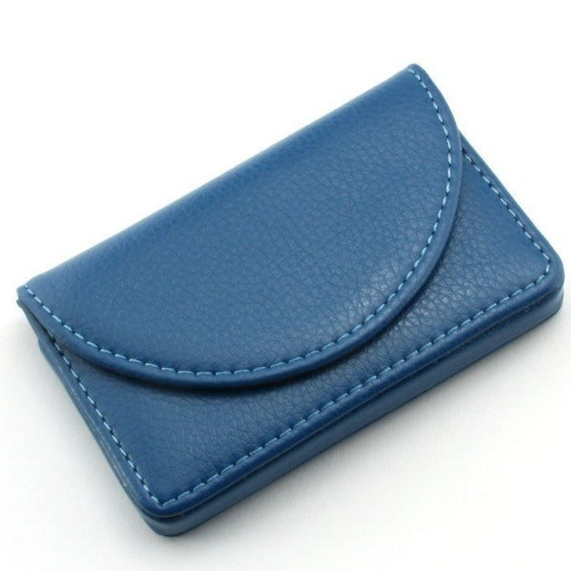 Leather Business Card Box Fashion Horizontal Solid Color Leather Business Card Box Business Men's Leather Card Box Business Card Clip Card Bag