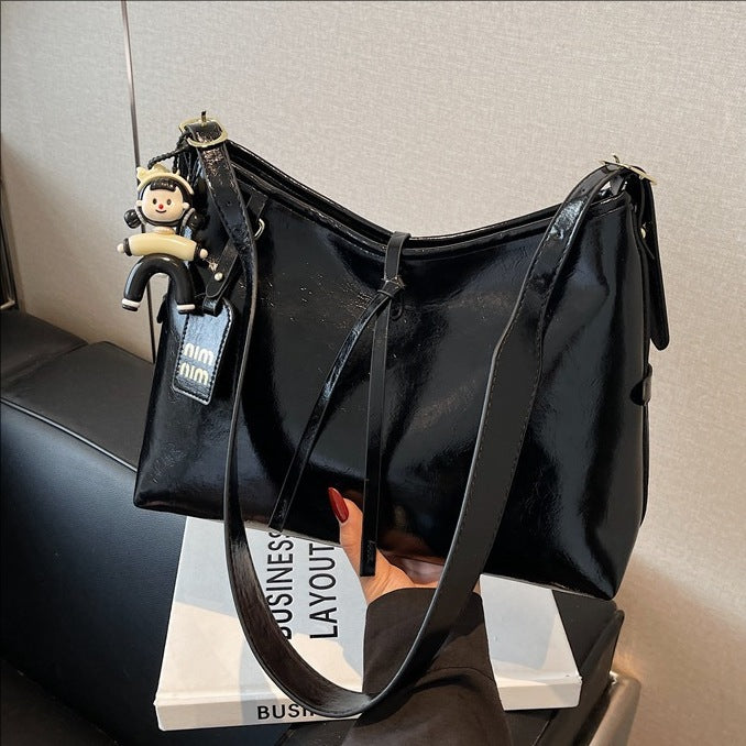 Simple bag women's 2025 summer new fashion versatile shoulder bag large capacity commuter tote bag messenger women's bag