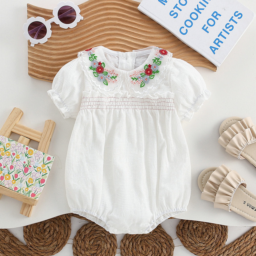 Baby bodysuit summer short sleeve thin newborn triangle romper girl's one-piece bodysuit fashionable summer outfit