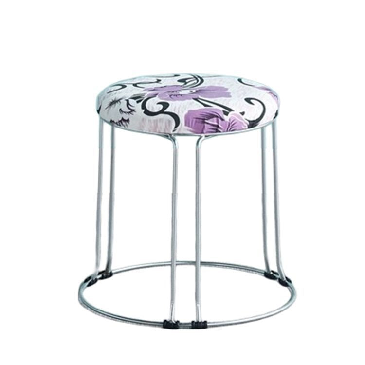 Soft stool, durable shoe changing stool, casual stool, for home bench, solid wood surface low stool, round stool, thickened steel stool