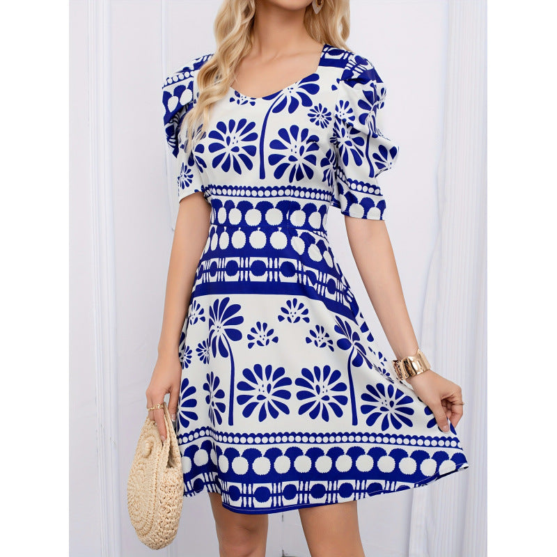 listing: new  women's fashionable and elegant printed dress