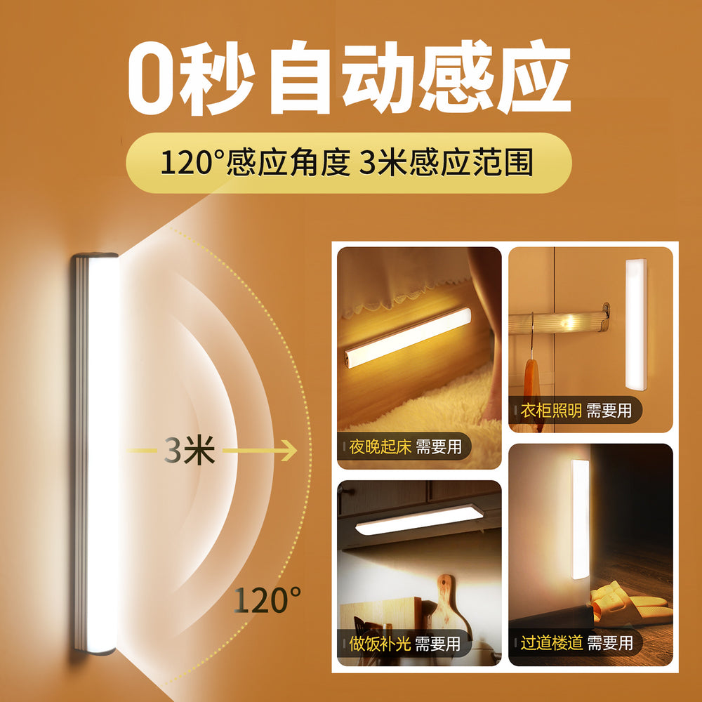 Creative human body induction night light - magnetic charging sensor light - led bedroom bedside lamp - cabinet wardrobe light