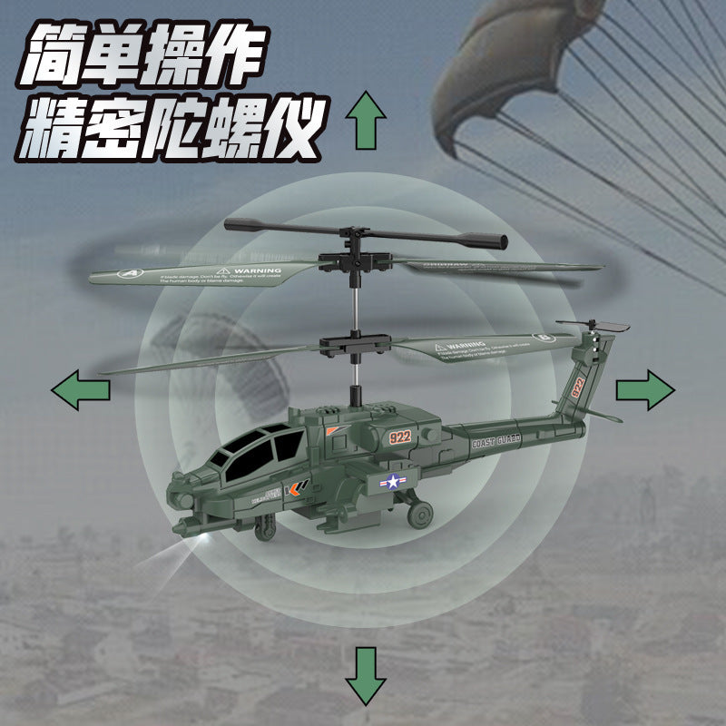 Hot-selling toy airplane, cross-border new apache remote control helicopter with gyroscope, durable and armed toy model