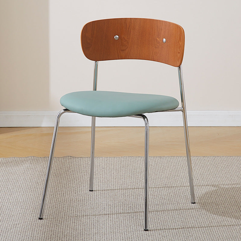 American cafe retro leather dining chair barbecue restaurant industrial style wrought iron chair simple milk tea shop dining stool