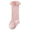 Babylon girl princess socks summer mesh breathable children's socks lace trim no-pinch high socks wholesale