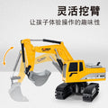 six-way alloy remote control excavator kids toys electric sound and light artificial engineering vehicle excavator model toys