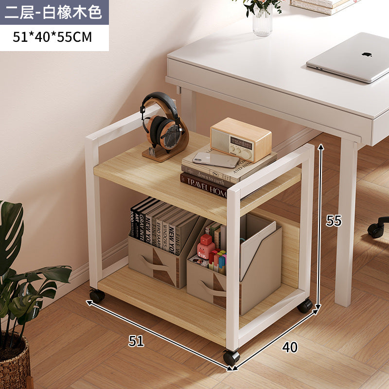 Removable printer rack office station trolley multi-layer storage rack document sorting host bracket