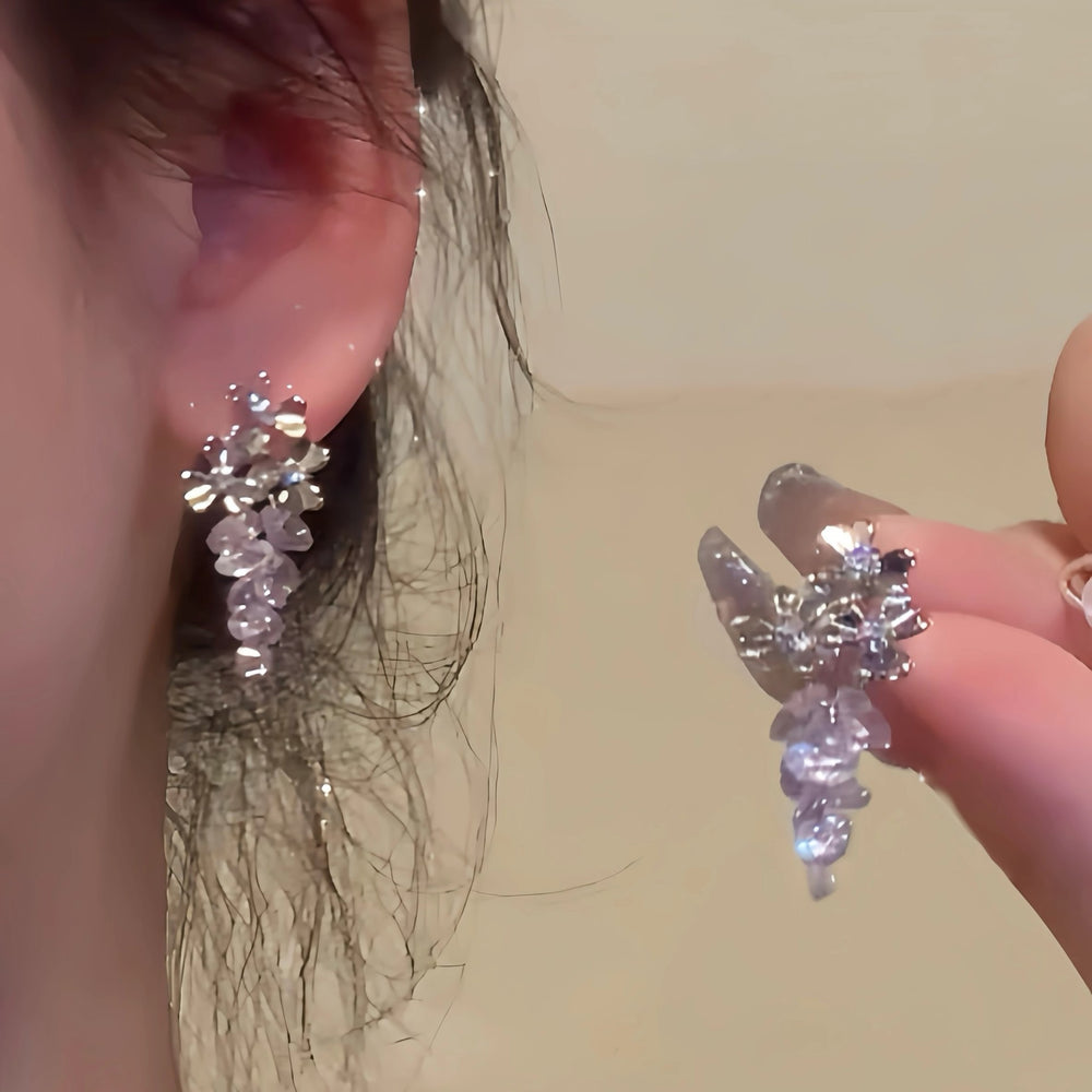 925 silver needle spring and summer flower earrings for women classy super fairy elegantbest selling earrings 2026 small fresh earrings