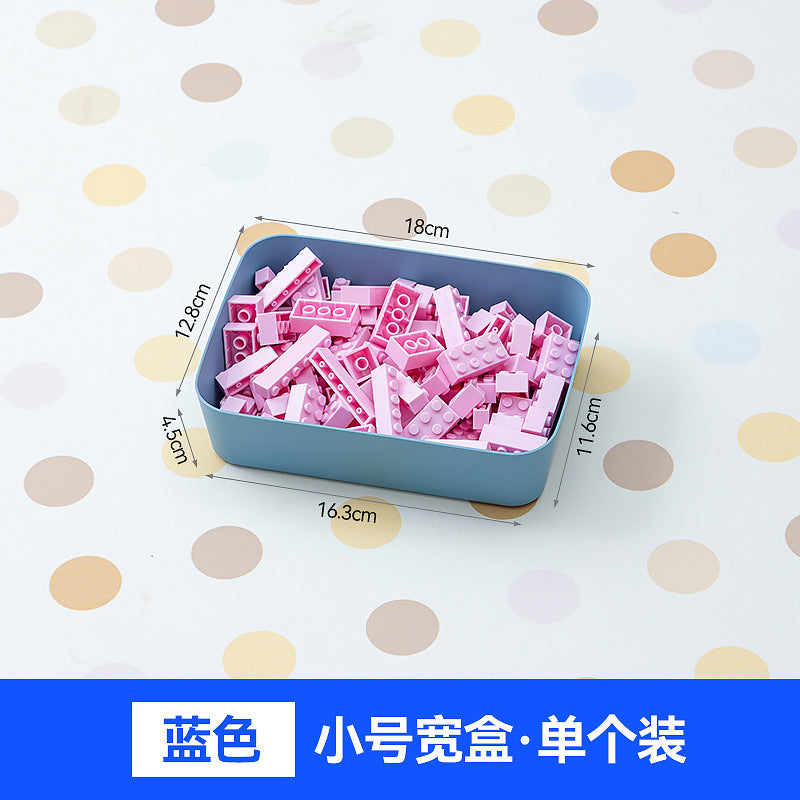 Children's toy parts sorting box Lego storage box Plastic stackable small particle building block partition storage box