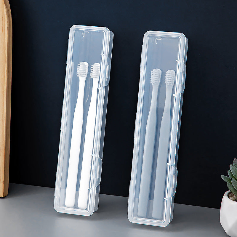 Multifunctional small storage box with lid Transparent plastic storage Toothbrush box Travel toothpaste Electric toothbrush storage box