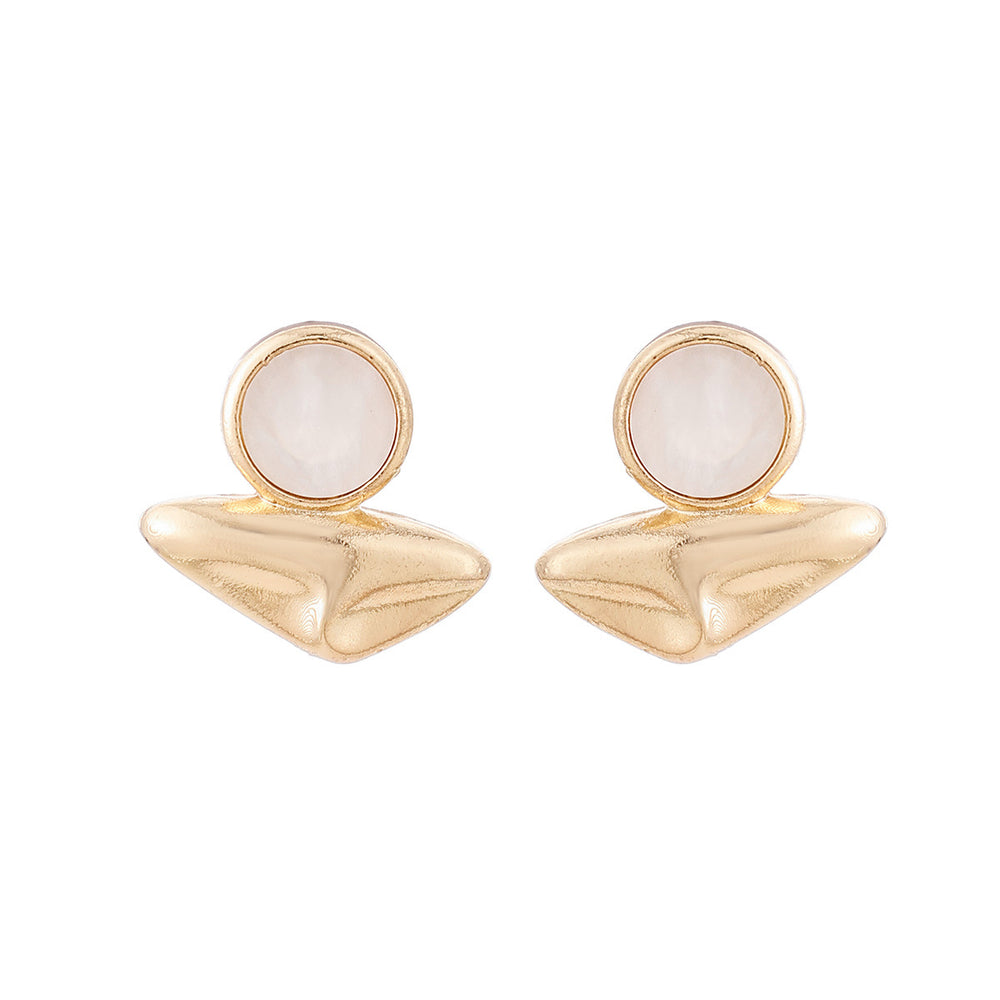 European and american cross-border retro sunflower irregular earrings, light luxury high-end heart geometric tassel fashion earrings