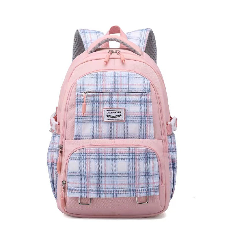 New backpack schoolbag middle school student female backpack polyester large capacity comfortable college style bag sweet