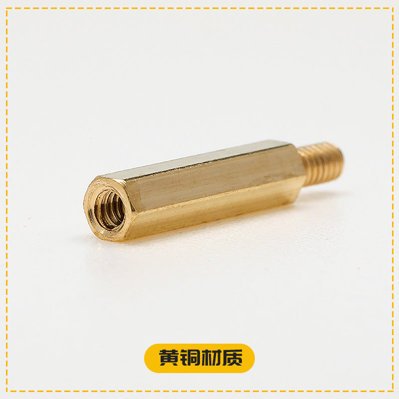 Hexagonal copper pillar surveillance camera security hexagonal single pass copper pillar multi-specification single head external tooth isolation copper stud M2