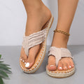 Women's fashion flip-flops: summer 2024 new arrivals - flat, stitched, frayed edge, thong sandals, beach shoes, and fisherman sandals