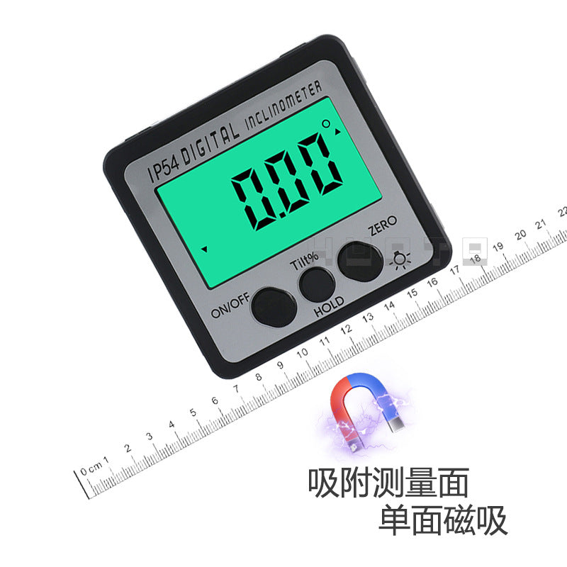 HUOTO 4 * 90 degree IP54 waterproof digital display tilt box angle ruler slope meter level ruler electronic tilt box
