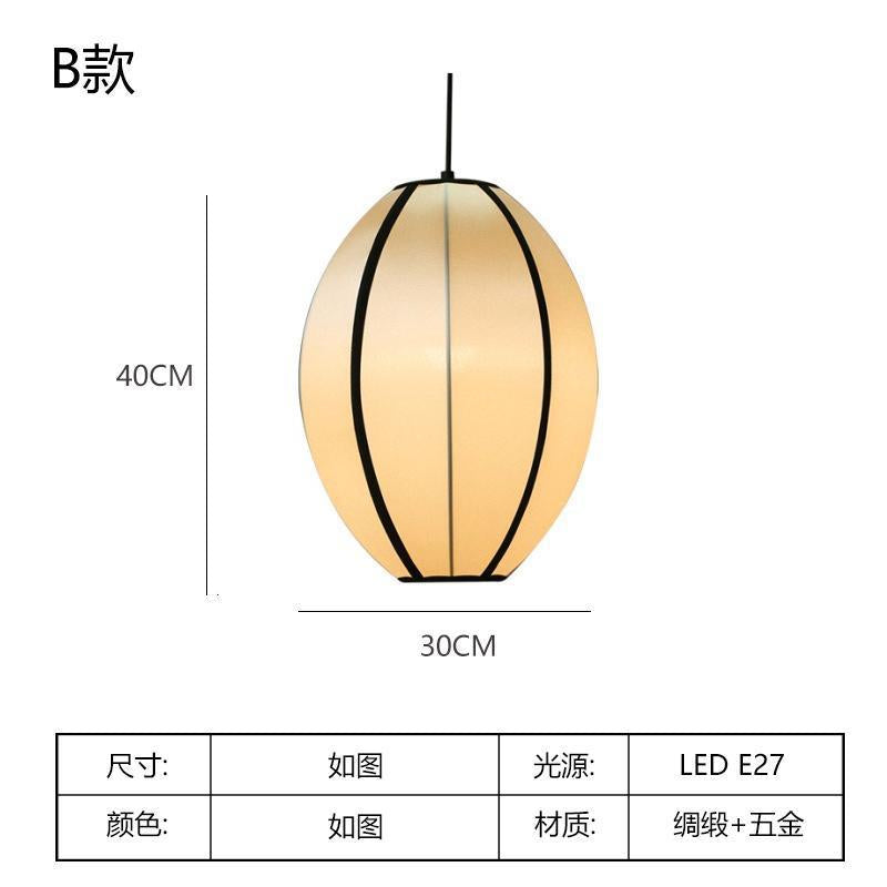 Vintage restaurant chandelier Japanese retro bedroom tea room lamp B & B new living room medieval lantern lamp