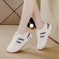 plus size white sneakers for women, 2025 spring new collection, mesh lightweight soft sole athletic shoes, women's breathable shoes