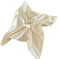 Camellia pear white satin square scarf hair tie low ponytail ball hair accessories hair curler spring hair tie handmade camellia