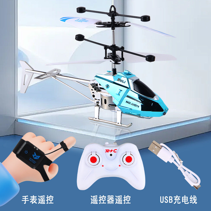 Remote control toy airplane 3.5 channel alloy rc helicopter, durable and crash-resistant with lights - cross-border wholesale