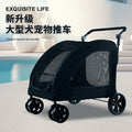 wholesale medium and large dog outdoor stroller pet stroller golden retriever giant dog foldable dog auxiliary stroller