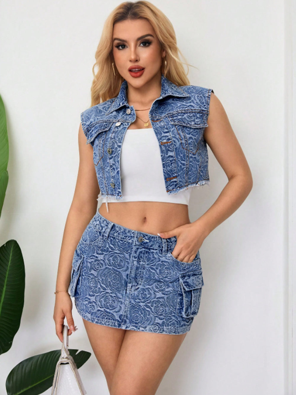 308 - in stock - 16035 european and american cross-border  foreign trade new women's casual fashion denim top jacket