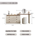 120 drawer cabinet + 120 dressing table + black column mirror + thumb stool combination