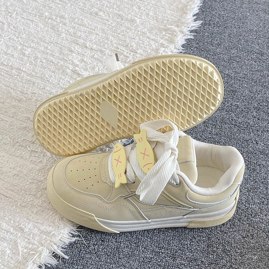 New chinese style easiest for matchchic shoes sneakers for women 2026 spring & fallnew arrivalthick solewhite shoes dopamine bread shoes