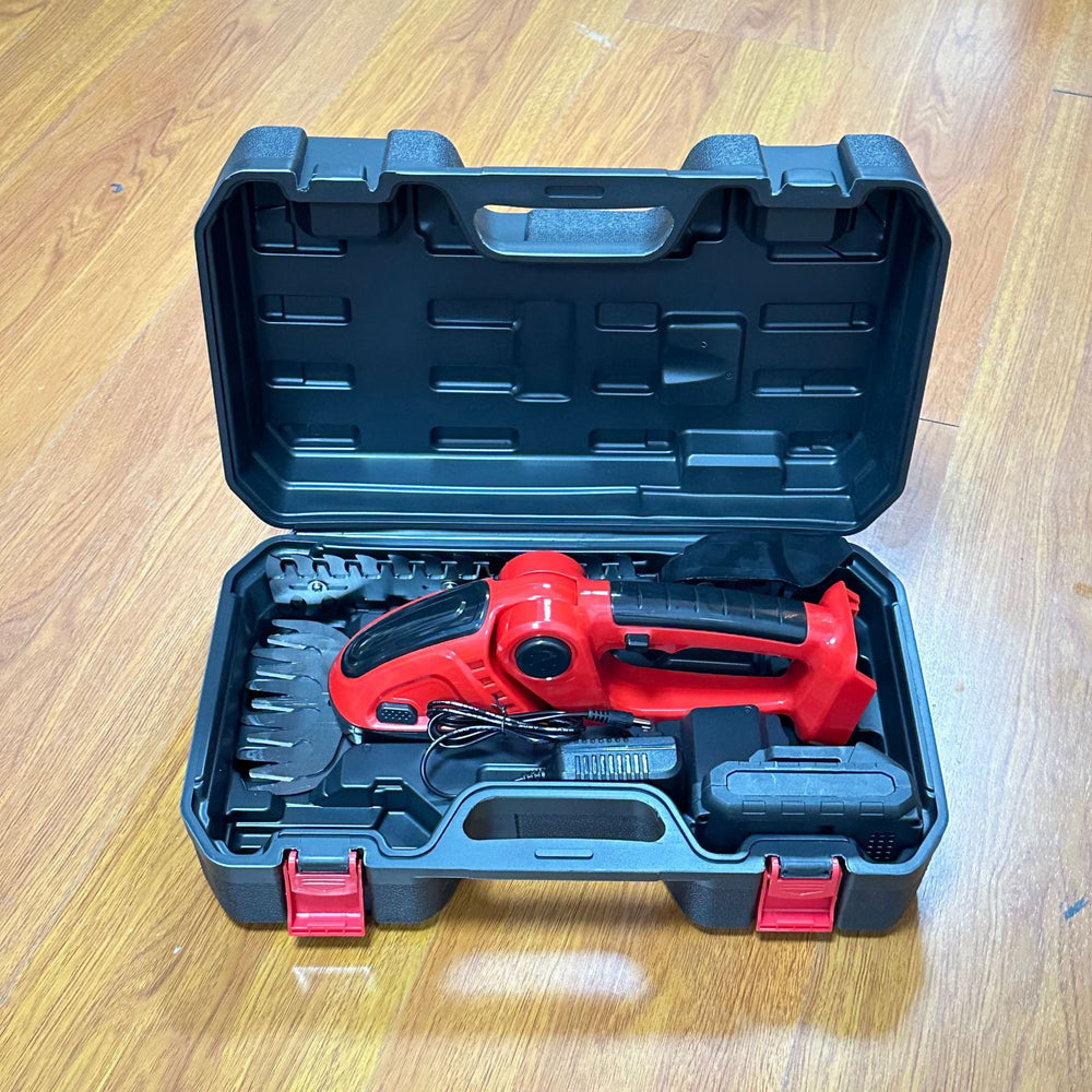 Lithium battery powered cordless pruning shears, grass trimmer, hedge trimmer - one-handed electric hedge trimmer for pruning, trimming, greening, and gardening