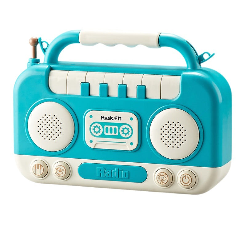 Boys and girls artificial digital piano recorder kids educational multifunctional radio flash music learning machine toy