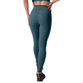 Trendy high-waisted peach lift yoga pants with chinese knot embroidery - high-stretch, chinese style fitness yoga leggings for women