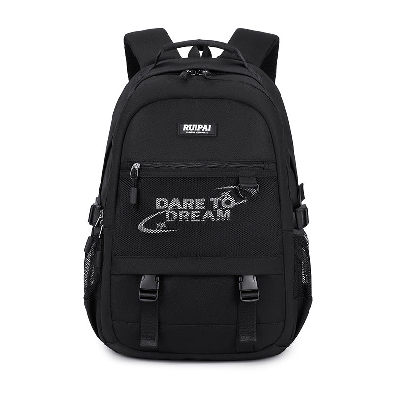 School bag for male junior high school students Large-capacity spine protection to reduce the burden School bag for middle school students High school students Multi-compartment backpack for boys