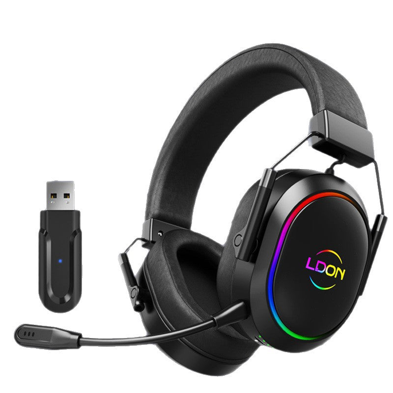Ldon dragon guardian f02 wireless over-ear gaming headset - bluetooth esports headset for desktop pc fps gaming