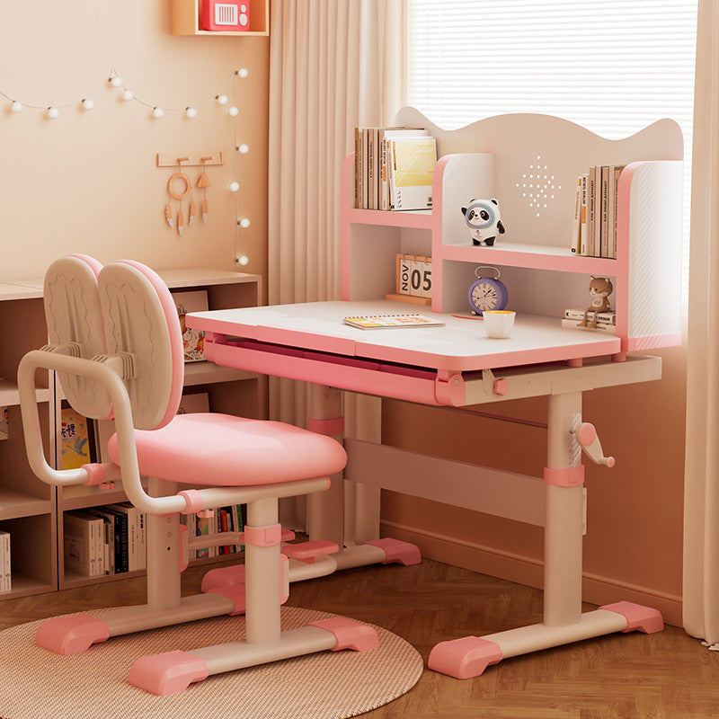 2025 new children's study desk - elementary school home writing desk - kids' specialized table - height adjustable desk and chair set