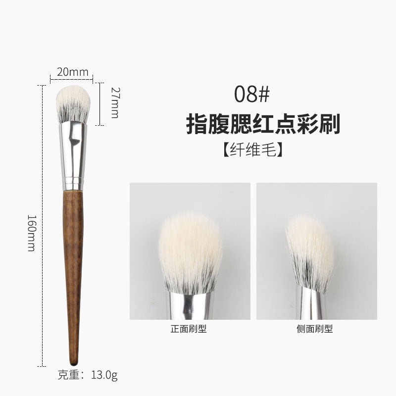 Professional makeup brush set with wooden handles - cangzhou full set: soft blush brush, foundation brush, contour brush, eyeshadow brush, and more