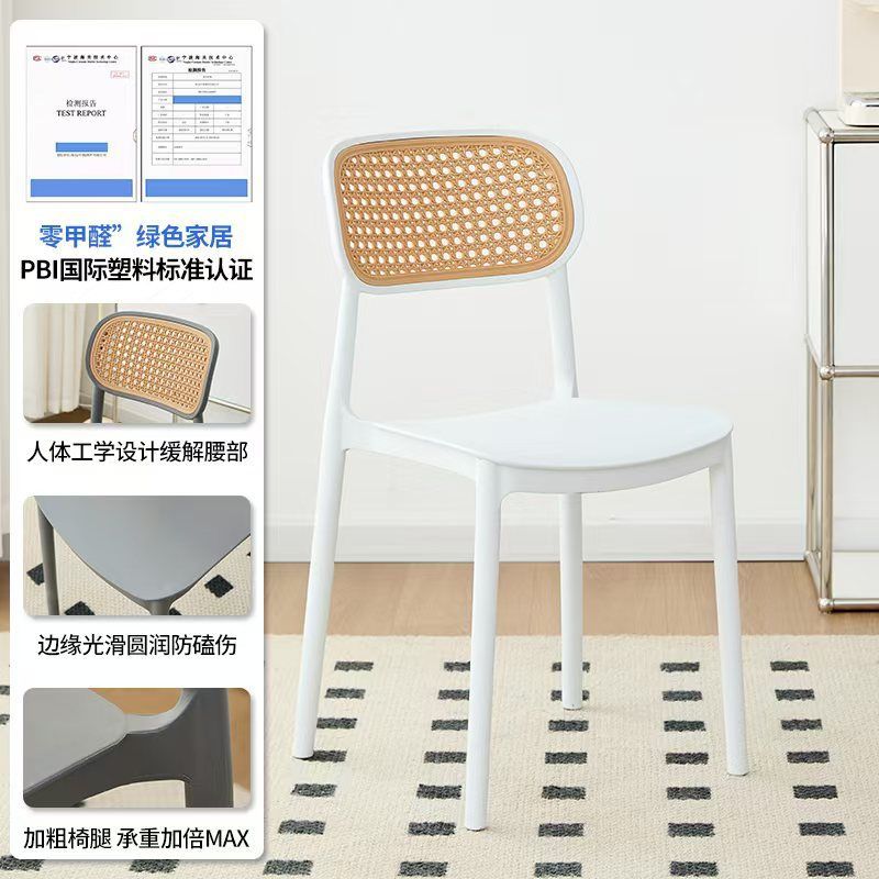 Scandinavian modern casual plastic chair for home backrest dining chair casual study chair stool restaurant chair scandinavian style