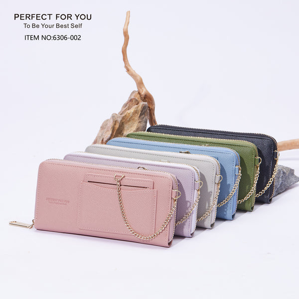 Perfect for you long wallet women zipper large capacity PU fashion clutch bag organ bag wallet