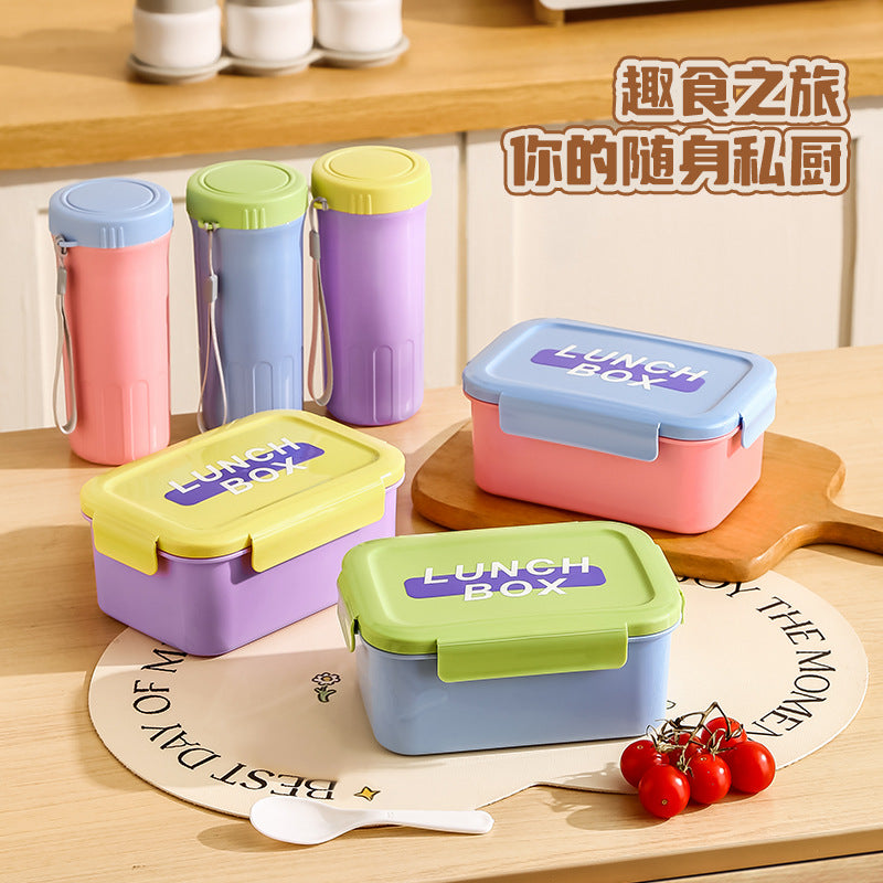 304 stainless steel compartment lunch box double-layer microwaveable heated insulated lunch box picnic fruit salad box