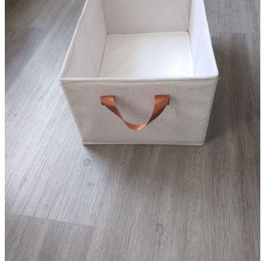 Fabric windowable cotton and linen storage box wardrobe storage finishing large clothes storage box toys foldable wholesale
