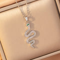 X8301-22 [titanium steel chain copper inlaid zirconium pendant]