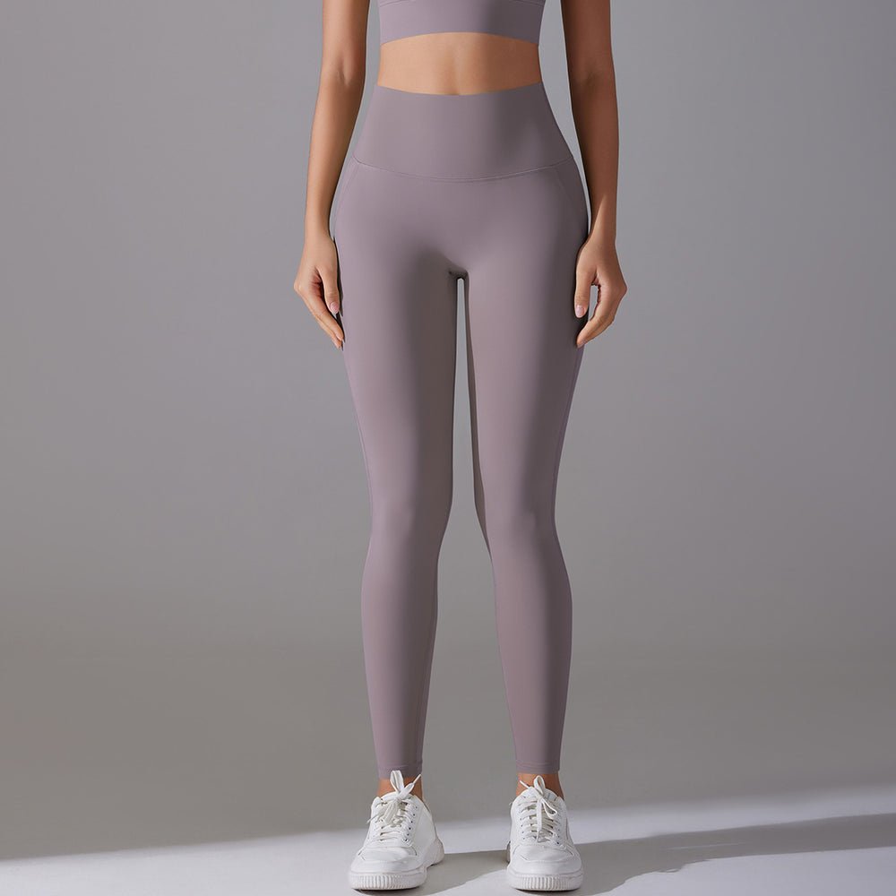 New arrival free underwear without embarrassing lines high waist tight nude nine-point pants sports running fitness high elastic yoga pants