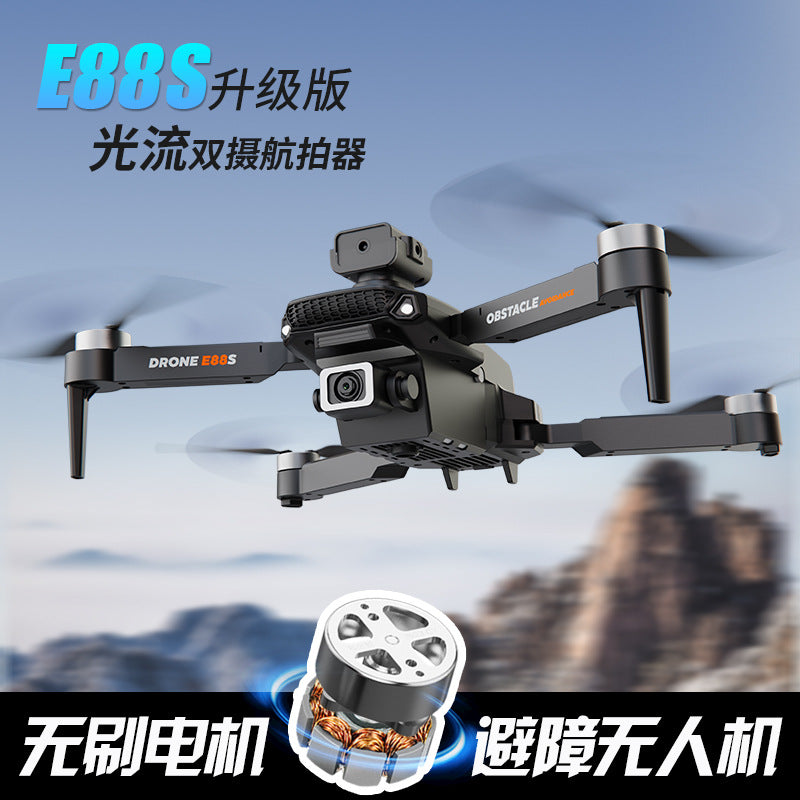 E88s brushless drone 4k hd aerial photography obstacle avoidance quadcopter optical flow positioning long-endurance remote control aircraft