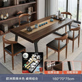 Solid wood color tea table and chair combination, one table and five chairs, tea table, new chinoiserie negotiation office large board tea table, coffee table