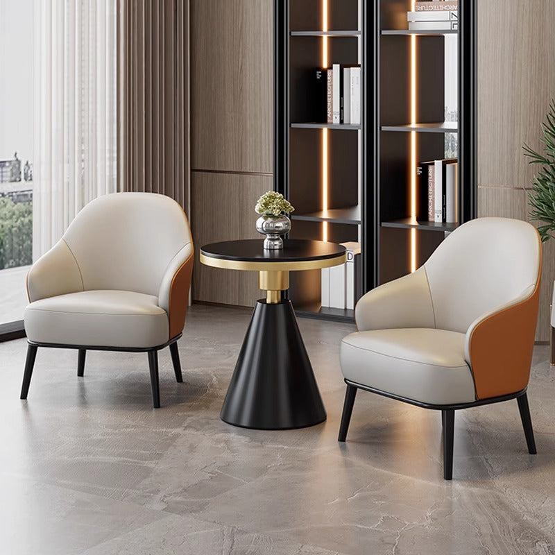 Luxury reception & negotiation table and chair set - ideal for sales centers, lounges, small round tables, leather sofa chairs, showrooms, and 4s stores