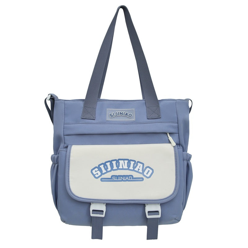 New primary school student handbag, middle school student schoolbag two-piece set, lightweight and large-capacity backpack for grades 1-9