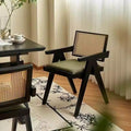 Used wabi-sabi style light luxury solid wood chair chandigarh home chair retro armchair stool high back dining chair